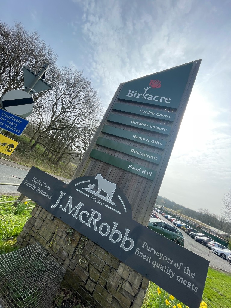 Birkacre entrance signage