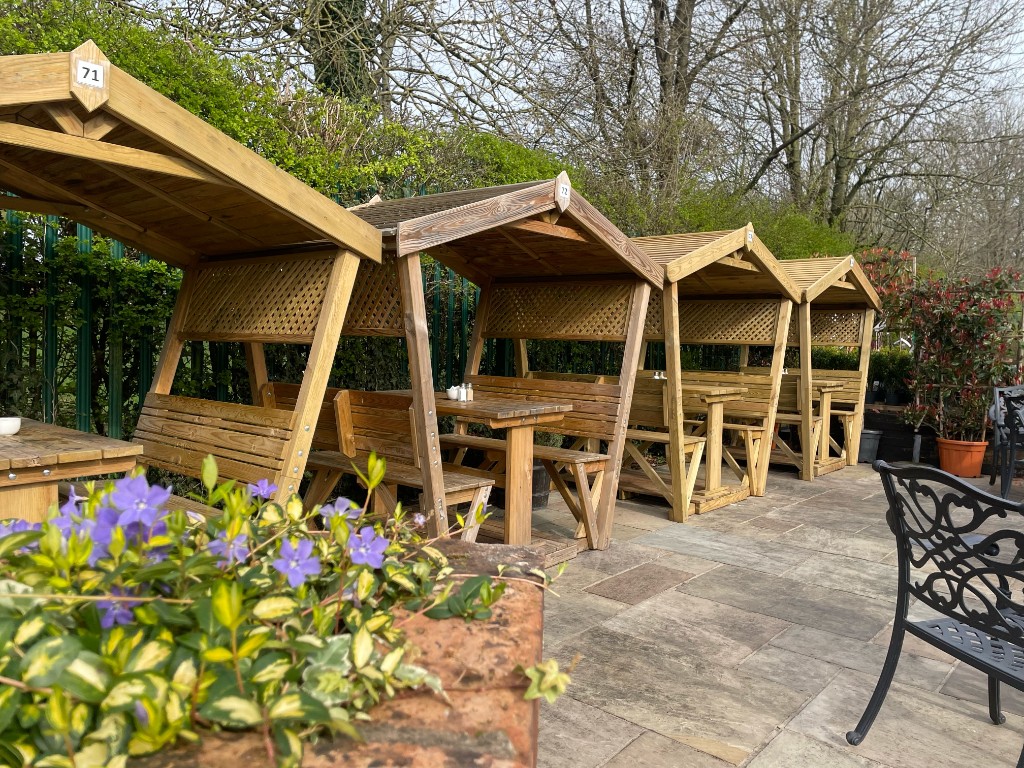 Tables in the garden